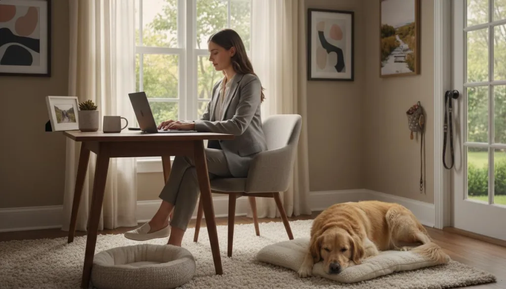 Working full time with a dog: how to stay productive and consistent